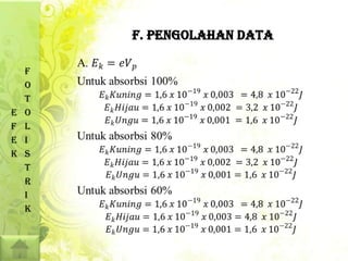 F. PENGOLAHAN DATA

    F
    O
    T
E   O
F   L
E   I
K   S
    T
    R
    I
    K
 