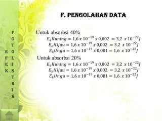 F. PENGOLAHAN DATA

    F
    O
    T
E   O
F   L
E   I
K   S
    T
    R
    I
    K
 