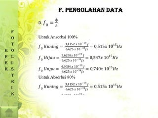 F. PENGOLAHAN DATA


    F
    O
    T
E   O
F   L
E   I
K   S
    T
    R
    I
    K
 
