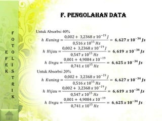 F. PENGOLAHAN DATA

    F
    O
    T
E   O
F   L
E   I
K   S
    T
    R
    I
    K
 