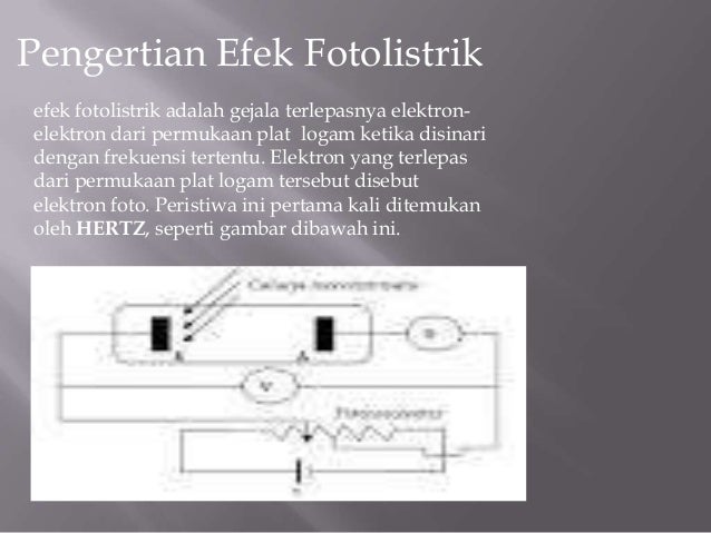 Efek Fotolistrik Efek Fotolistrik