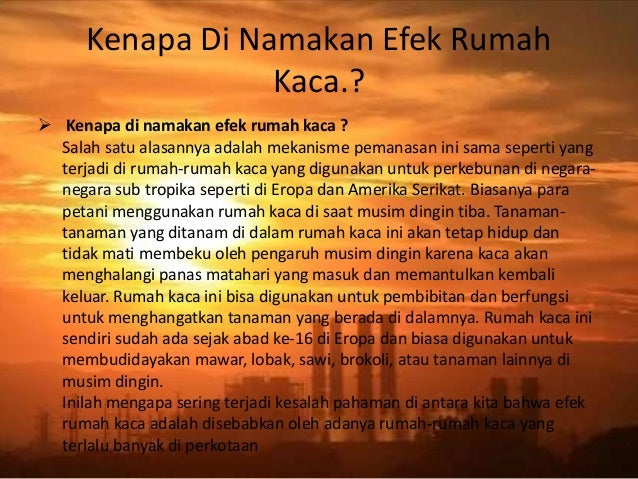 Efek rumah kaca  Efek rumah kaca