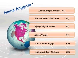 Adrian Bargas Pratama (01)
Ajeng Cahya Pramesti (03)
Alzena Vashti (04)
Andi Candra Wijaya (05)
Adhmad Tsani Abdul Aziz (02)
Anditasari Baety Nirbaya (06)
 