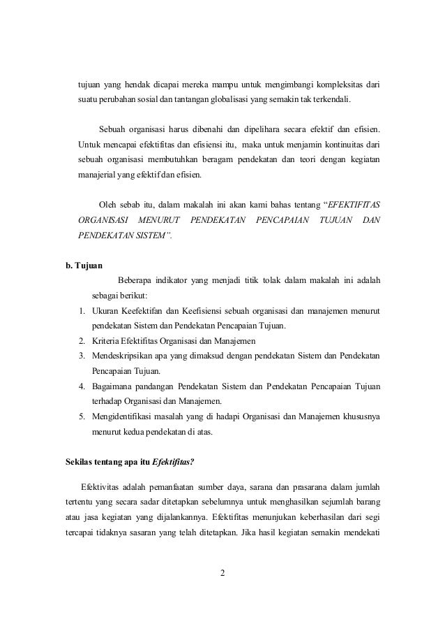 Efektivitas Organisasi Dan Manajemen