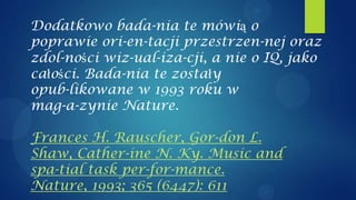 Efekt mozart — prawda czy mit | PPTX