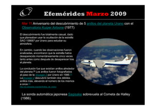 Efemerides Marzo 2009