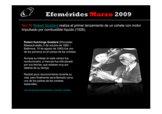 Efemerides Marzo 2009
