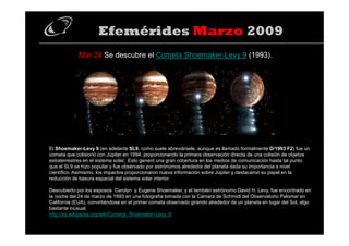 Efemerides Marzo 2009
