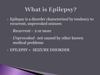 EFEPA: Epilepsy at School - Training for School Nurses | PPT