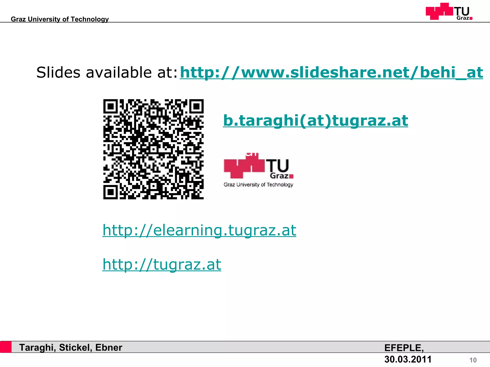 SOCIAL LEARNING Computer and Information Services http://tugraz.at http:// elearning .tugraz.at Slides available at:  http:// www.slideshare.net/behi_at b.taraghi(at)tugraz.at 