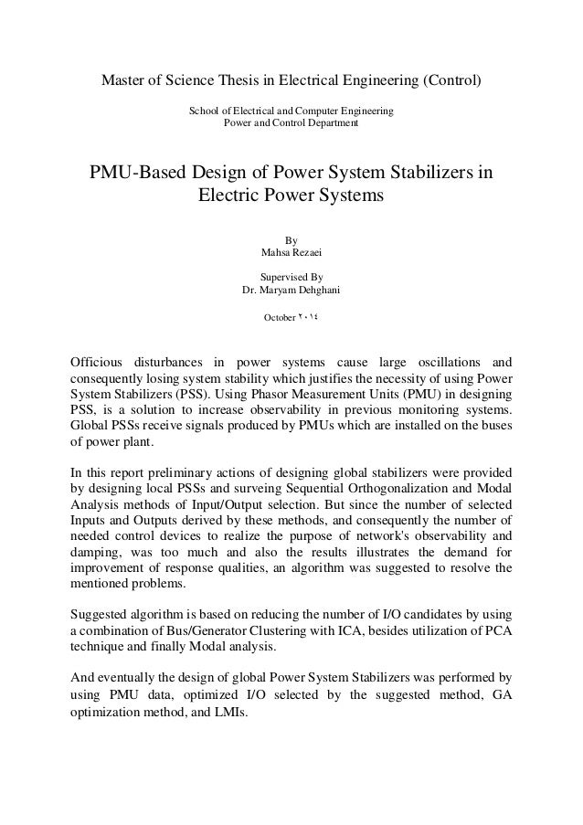 Master thesis proposal computer engineering