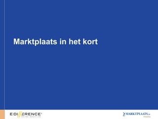 Marktplaats in het kort 