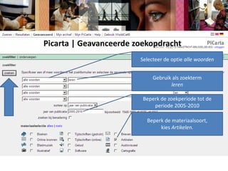 Vertaal de termen eventueel in een andere taal Tips bij de zoektermen:Neem er de tijd voor.    Hoe beter de zoektermen aansluiten op je zoekvraag, hoe beter    en sneller je goede resultaten zult bereiken bij het zoeken.