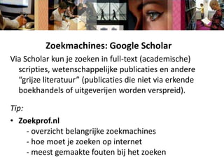 Primary school(s) /  Primary education Welke bronnenWebsite Bibliotheek Zuyd (http://bibliotheek.hszuyd.nl) 