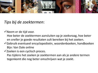  Wat zijn eventuele deelonderwerpen