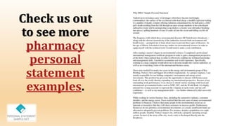 personal essay examples for pharmacy school