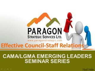 Staff Counselling on Staff Relations