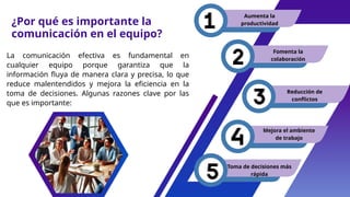 Comunicacion efectiva en el equipo de trabajo | PPTX