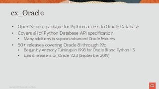 Effective and Efficient Python with Oracle Database Slide 7
