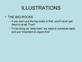 Big Rocks Small Rocks Time Management Overview Statement.pdf Effective Christian Time Management | PPT