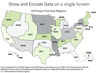 US Power Pool Sub-Regions Show and Encode Data  on a single Screen 