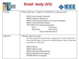 Email body (3/3)
 