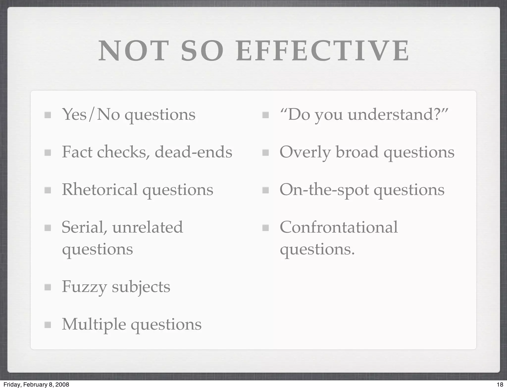 Effective Discussions