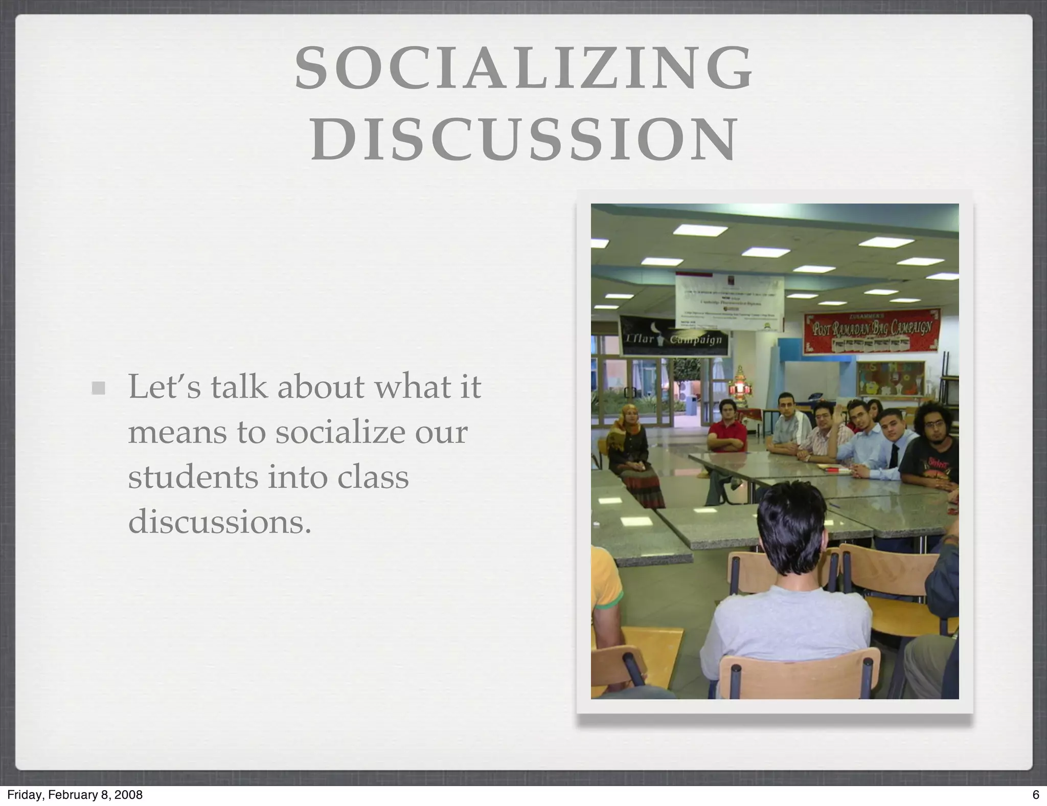 Effective Discussions