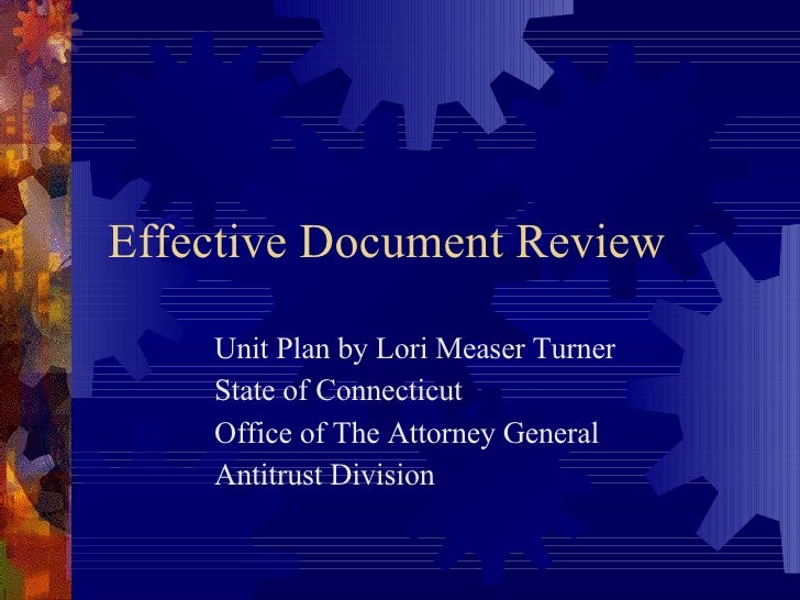 Effective Document Review