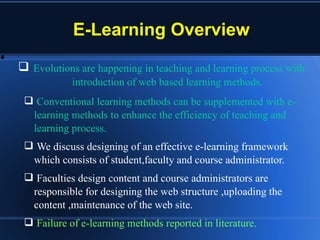 Effective Elearning Framework Ppt Effective Elearning Framework Ppt