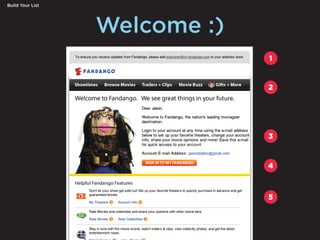 Welcome :)
Build Your List
1
2
3
5
4
 