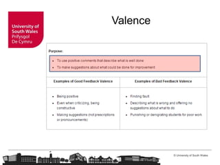 © University of South Wales
Valence
 