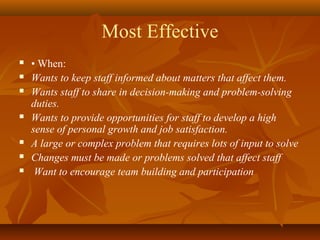 Effective Leadership