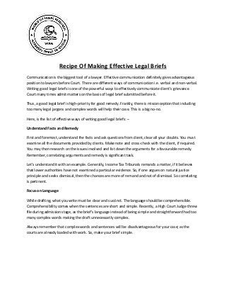 Effective legal-briefs