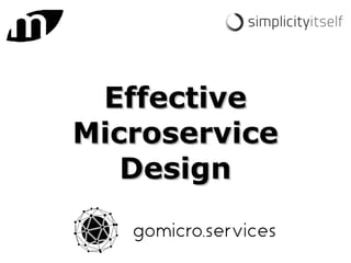 EffectiveEffective
MicroserviceMicroservice
DesignDesign
 