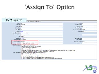 ‘Assign To’ Option PM “Assign To” 
