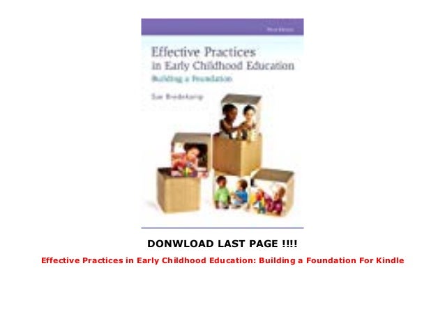 Effective Practices In Early Childhood Education – DYULRD