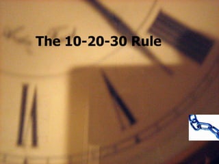 The 10-20-30 Rule 