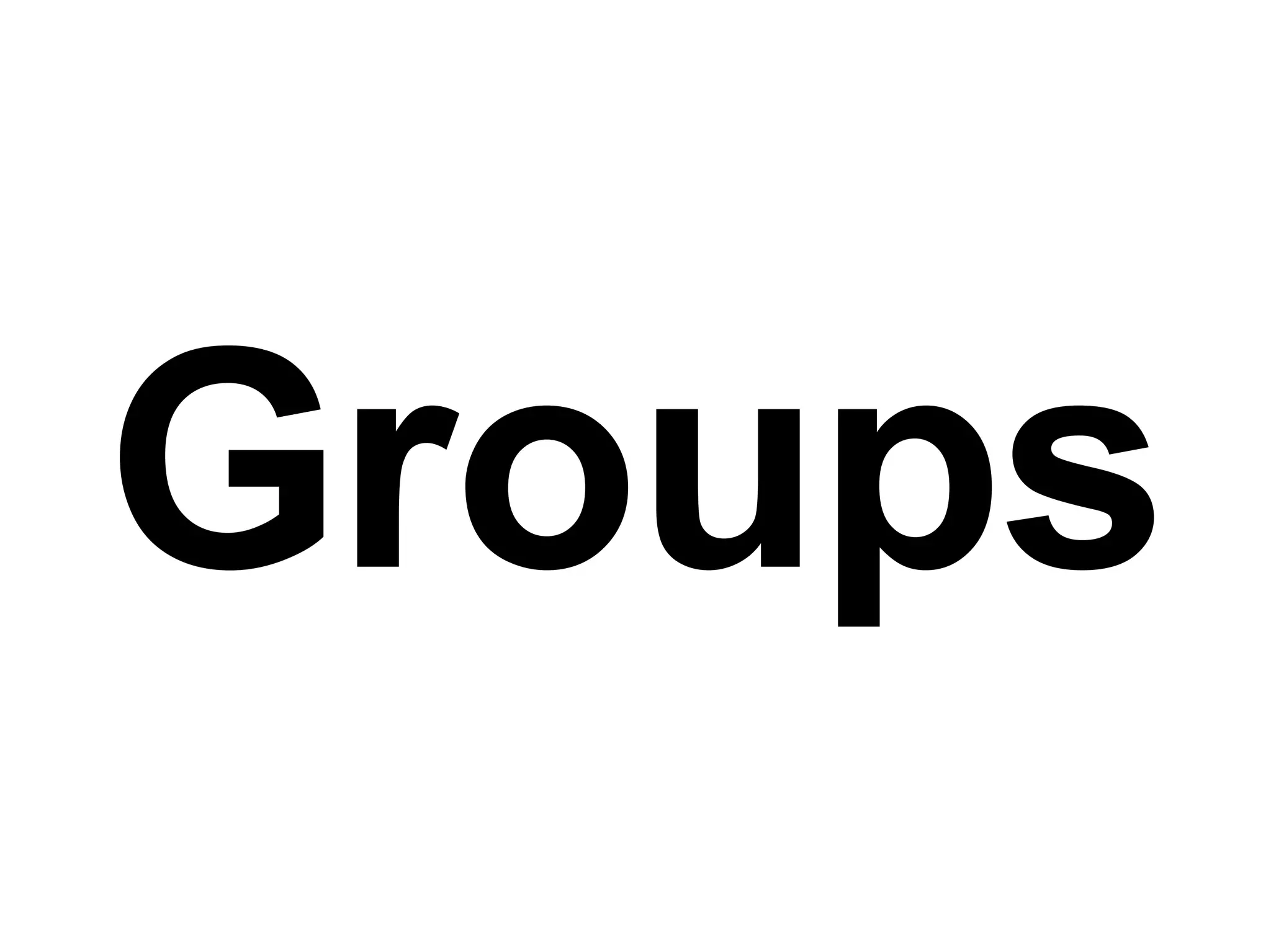 Groups 
