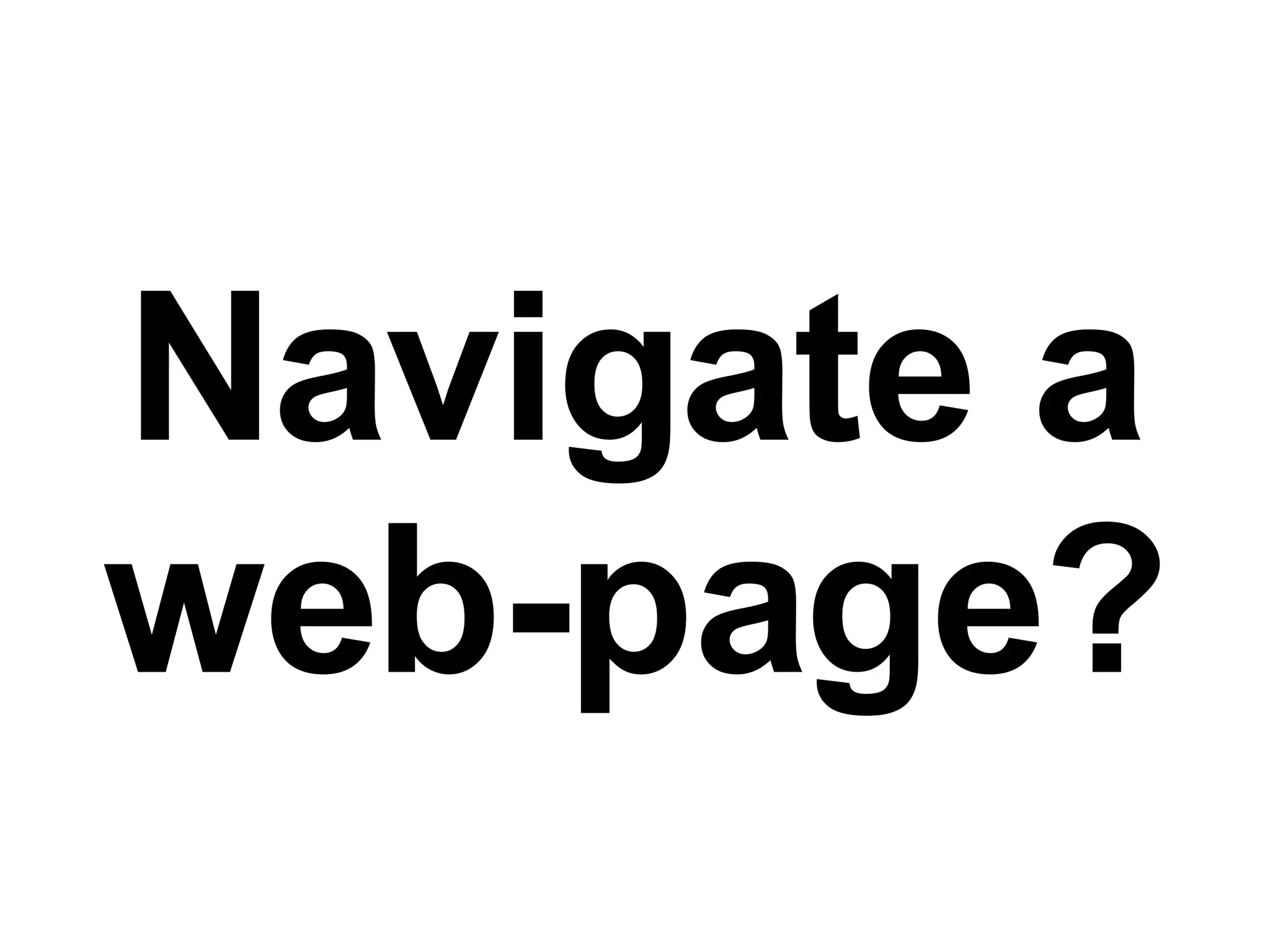 Navigate a web-page? 