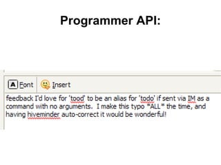 Programmer API: 