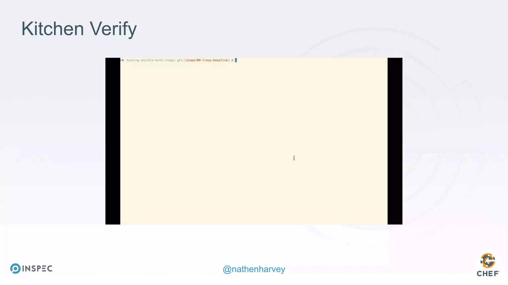 @nathenharvey
https://youtu.be/jP704Io0ikU
Kitchen Verify
 