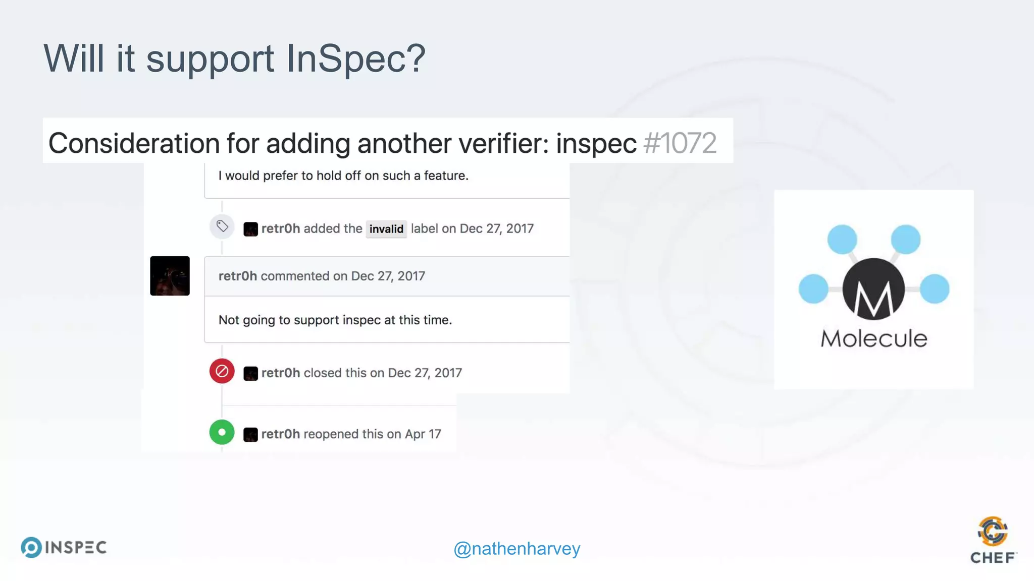 @nathenharvey
Will it support InSpec?
 