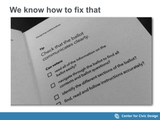 We know how to fix that
 