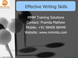 Effective Writing Skills | PPT