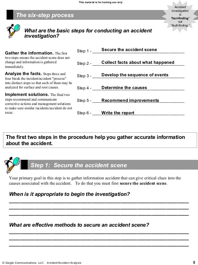 effective accident investigation how to write an effective incident report