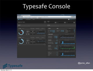 Typesafe	
  Console




                                              @jamie_allen


Saturday, March 2, 13
 