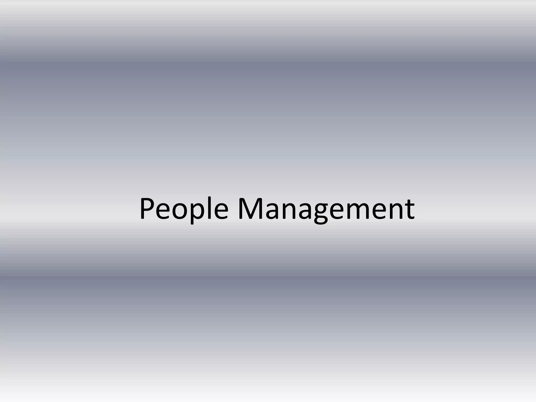 People Management
 
