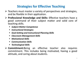 Effective and Ineffective Teaching by Dr.Pachaiyappan | PDF