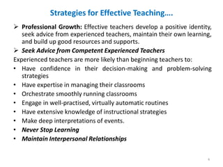 Effective and Ineffective Teaching by Dr.Pachaiyappan | PDF